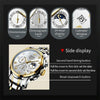 OLEVS 2889 Men Multifunctional Luminous Waterproof Quartz Watch(White + Gold)