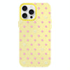 For iPhone 11 Pro Max Skin Feeling Jelly TPU Hybrid PC Phone Case(Polka Dot Yellow)