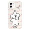 For iPhone 11 Skin Feeling Jelly TPU Hybrid PC Phone Case(Like Koala White)