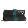 For Samsung Galaxy S23+ 5G Grid Stitching Leather Phone Case with Lanyard(Black)