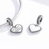Love Sisters Sterling Silver Pendant DIY Bracelet Accessories Heart-shaped Letter Retro Charm