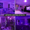 2pcs /Pack 9W E27 LED Purple Light UV Bulbs Ambient Light(White)