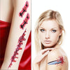 10pcs S-045 Halloween Terror Wound Realistic Blood Injury Scar Temporary Tattoo Sticker