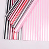 Two-Color Stripes Flower Wrapping Paper Waterproof Gift Wrapping Paper(Black)