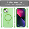 For iPhone 13 MagSafe Frosted Translucent TPU + PC Full Coverage Phone Case(Green)