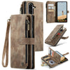 For Samsung Galaxy A36 CaseMe C30 Card Slots Zipper Wallet Leather Phone Case(Brown)