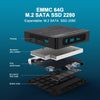 GXMO N42 Windows 11 Intel Gemini Lake N4020C Mini PC NVME SSD WiFi Mini Desktop Computer, Specification:6GB+64GB(Black)