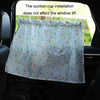 Car Heat Insulation Blackout Cartoon Cotton Sunshade(Blue Flower)