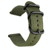 Washable Nylon Canvas Watchband, Band Width:18mm(Army Green with Black Ring Buckle)