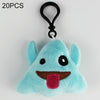 20 PCS Creative Plush Doll Mobile Pendants Gift Cartoon Cute Facial Expression Decorations Keychains with Hook