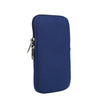 For 6.7-6.9 inch Universal Elastic Material Zipper Waist Bag(Blue)