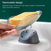 Toilet Drain Soap Box No Perforation Shelf(Grey)