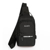 SKAISITE Men Outdoor Crossbody Bag Sports Leisure Large-Capacity Chest Bag(3-Black)