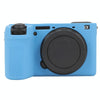For Sony ILCE-6700 / A6700 Litchi Texture Soft Silicone Protective Case(Blue)