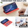 For Samsung Galaxy A15 Splicing Color Hollow Flower Pattern RFID Leather Phone Case(Red)
