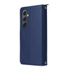 For Samsung Galaxy A34 Nine-card Slots Zipper Wallet Bag Leather Phone Case(Blue)