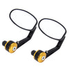 2 PCS Motorcycle Universal ABS Shell Holder Oval Shape Rear VIew Mirror