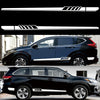 2 PCS/Set D-608 Stripe Pattern Car Modified Decorative Sticker(White)