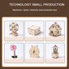 Wooden Mechanical Puzzle Toys Science Electric Assembling Toys ,Style: Hand Shake Music Box