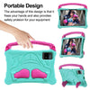 For Samsung Galaxy Tab S8 Boxing Series Kickstand EVA Shockproof Tablet Case with Shoulder Strap(Mint Rose Red)