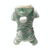 Green XXL Dog Flannel Hoodie | Warm Coral Fleece Pet Costume
