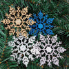 12 PCS Christmas Tree Ornaments Acrylic Snowflake Pieces Decorative Pendant Loose Powder, Diameter: 10cm(Green)