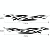 2 PCS/Set D-521 Fire Totem Pattern Car Modified Decorative Sticker(Black)