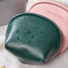 PU Leather Waterproof Portable Cosmetic Bag Multifunctional Mini Coin Purse(Green)