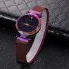 CAGARNY 6877 Water Resistant Fashion Women Quartz Wrist Watch with Stainless Steel Band(Purple)