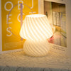 PJ-104 5W Mushroom Glass Bedroom Bedside Table Decoration Table Lamp, CN Plug, Specification Tmall Elf Light Bulb