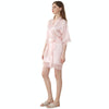 Women Bride Gold Lettering Lace Edge Nightgown, Size:S(Dark Purple)