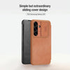 For Samsung Galaxy S25 5G NILLKIN QIN Series Pro Sliding Camera Cover Design Leather Phone Case(Black)