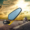 Electric Bike Motorcycle Modified Reversing Retro Rearview Handle Mirror All Aluminum Reflective Rearview Mirror(Red)