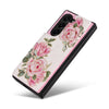 For Samsung Galaxy Z Fold5 Printed Double Buckle RFID Anti-theft Phone Case(Rose)