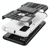 For Alcatel 3L (2021) Tire Texture Shockproof TPU+PC Protective Case with Holder(White)