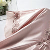 Scalloped Edge V-Neck Mid Sleeve Loose Women Nightdress, Size:L(White)