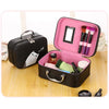 Portable Big Capacity Cute Cartoon Waterproof Beauty Makeup Tools Kit Cosmetic Case, Size: L, 25*18.5*11cm(Black)