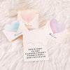 100 PCS A368 Heart Shape Thanks Greeting Card(Light Orange)