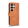 For Samsung Galaxy S25 Ultra 5G Skin Feel Magnetic Flip Leather Phone Case(Brown)