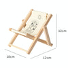Wooden Craft Mini Desktop Ornament Photography Toys Beach Chair Phone Holder, Style: G