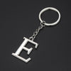 Double-Sided Three-Dimensional Plating Alphabet Keychain, Style: E