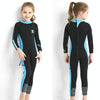 DIVE & SAIL 2.5mm Children Diving Suit One-piece Warm Snorkeling Suit Drifting Sunscreen Swimsuit, Size: S(Black Blue)