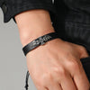 Simple Woven Leather Bracelet Vintage Adjustable Band Wristlet, Style: Cross B Model