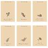 6pcs /Set DIY Thank You Printed Greeting Cards Valentine Day Greeting Message Card(Retro Plant)