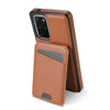 For Samsung Galaxy S20 FE 5G Skin Feel Detachable Card Bag Magsafe Phone Case(Brown)