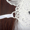 Halloween Masquerade Party Dance  Sexy Lady Lace Cat King Mask(White)