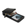For Samsung Galaxy Z Flip6 AwQuer Crossbody Zipper Wallet Bag Litchi Leather Phone Case(Black)
