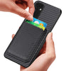 For Samsung Galaxy A36 5G Carbon Fiber Leather Card Magsafe Phone Case(Black)