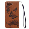 For Sony Xperia X Compact Butterflies Embossing Horizontal Flip Leather Case with Holder & Card Slots & Wallet & Lanyard(Brown)