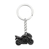 Simulation Cool Motorcycle Keychain Metal Decoration Pendant, Style: X-104 Black
